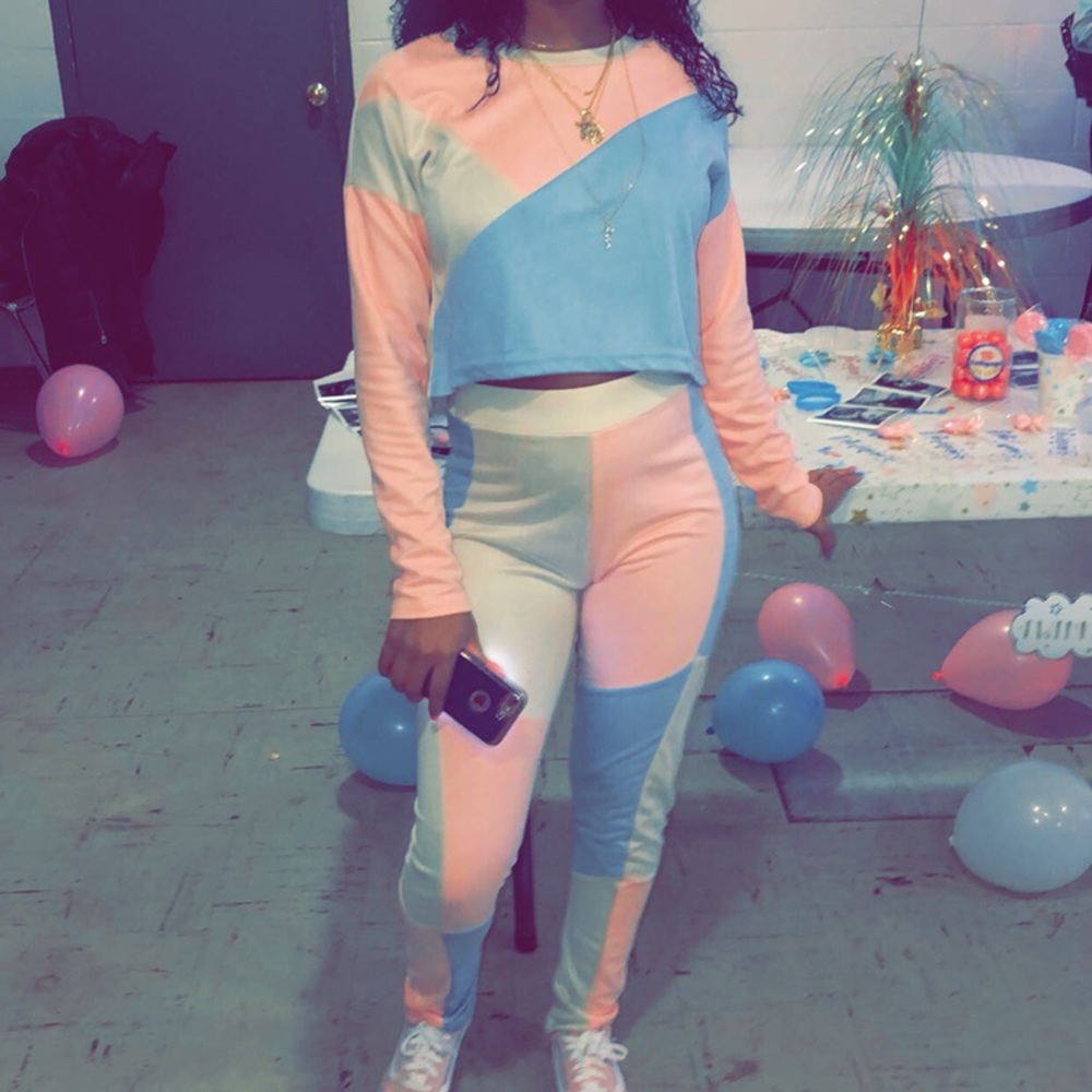 2 Piece Color-block Set🦋🎀